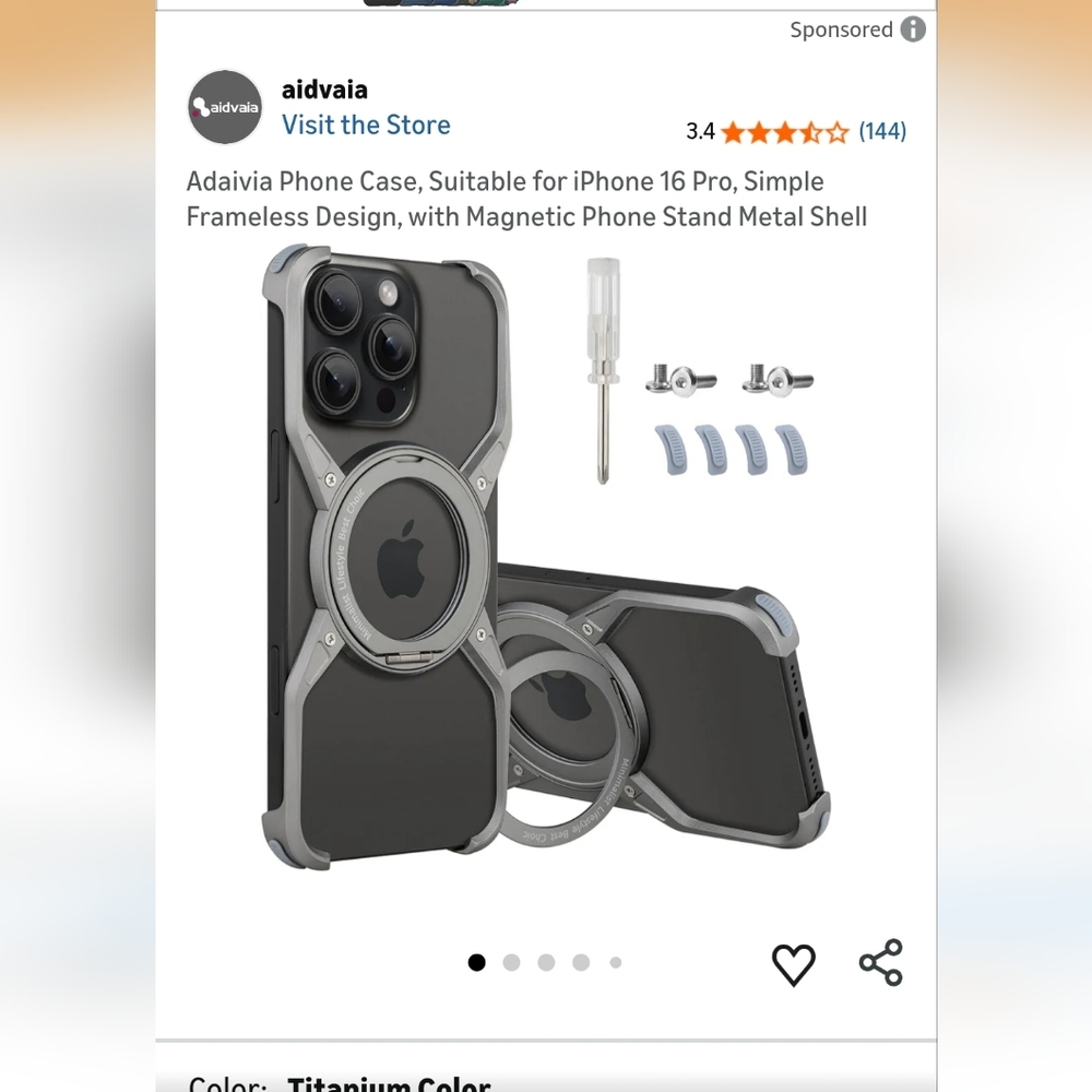 Gray Phone Case For Iphone 16 Pro